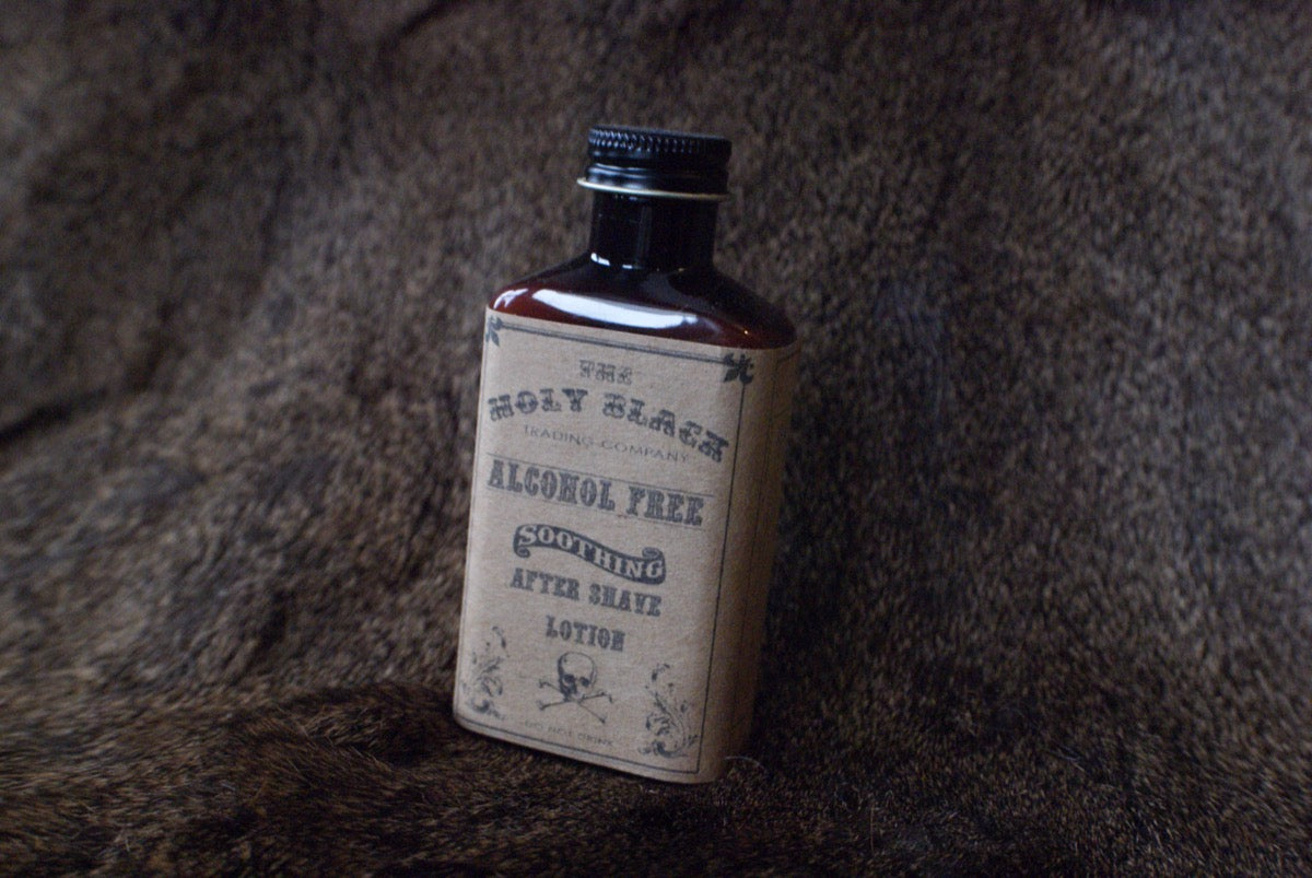 Holy Black Aftershave Tonic bottle, vintage aesthetic