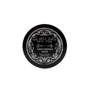 The Holy Black Fiber Forming Paste — men's hair paste with natural hold and matte finish