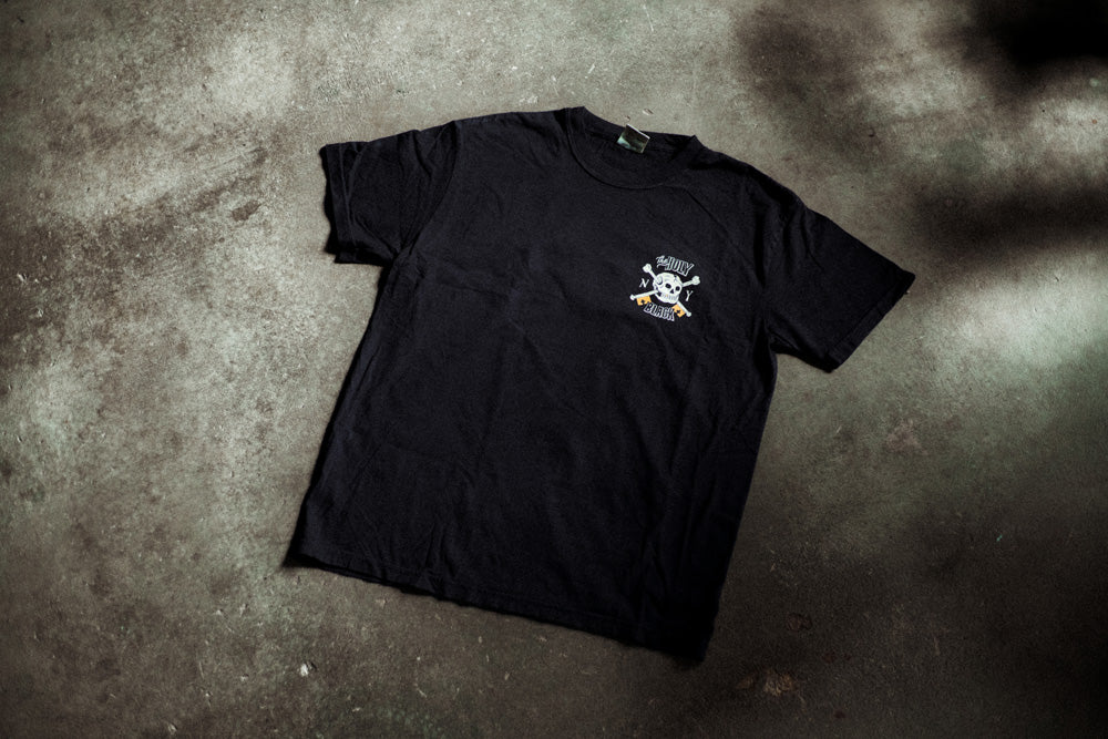 The Holy Black — men's graphic tee — in use