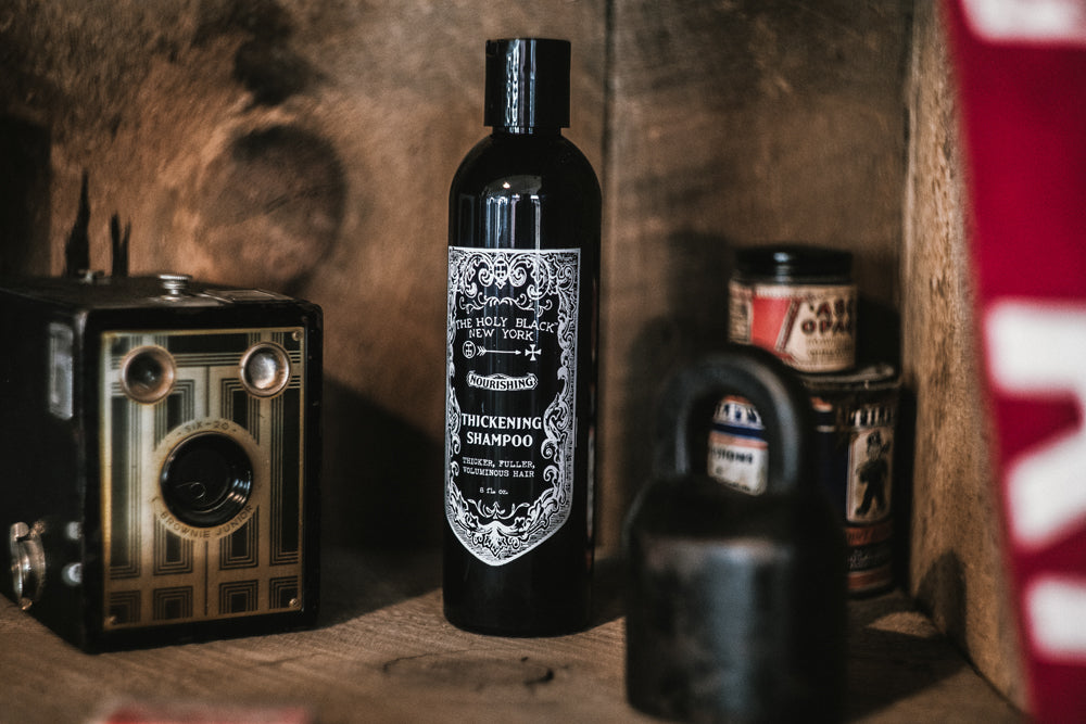The Holy Black Thickening Shampoo — sulfate-free thickening shampoo for men