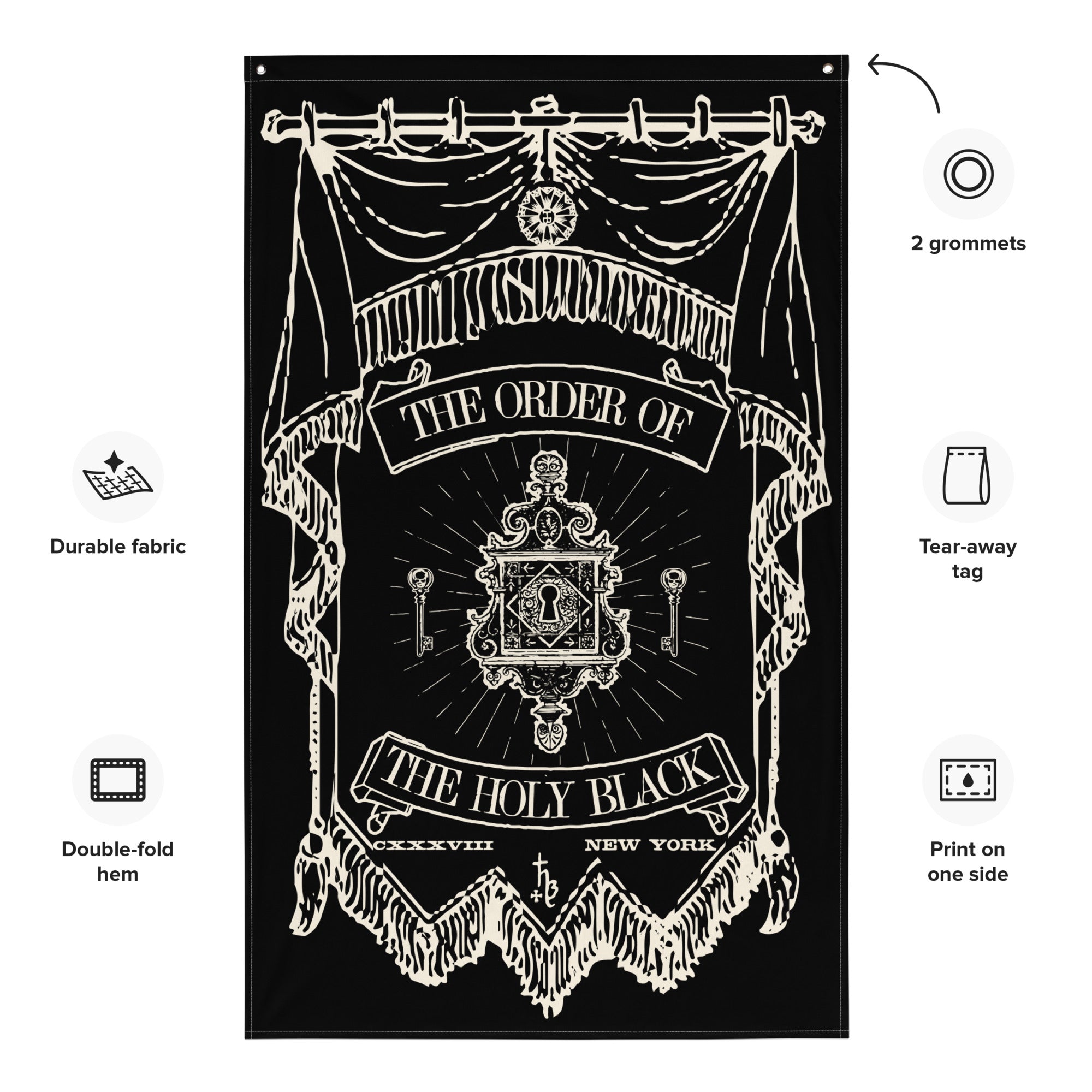 The Holy Black — banner flag — product detail