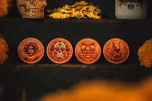 La Ofrenda by The Holy Black, copper coins four designs