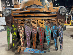 The Holy Black Hand Painted Saw Sign — men's grooming product — product detail