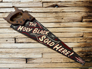 The Holy Black Hand Painted Saw Sign — men's grooming product