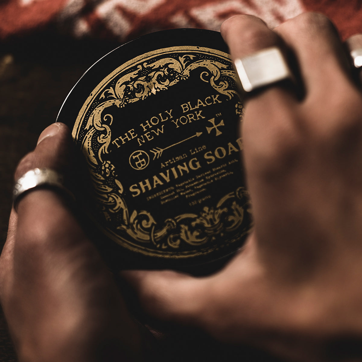 The Holy Black Artisan Line Shaving Soap — dense lather wet shaving soap for men