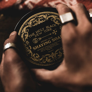 The Holy Black Artisan Line Shaving Soap — dense lather wet shaving soap for men