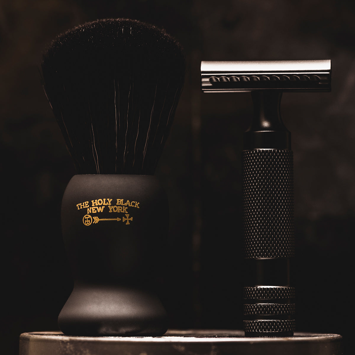 The Holy Black True Black Shave Brush product shot