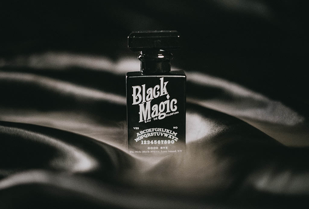 The Holy Black Black Magic Eau de Parfum — artisan men's perfume with dark notes