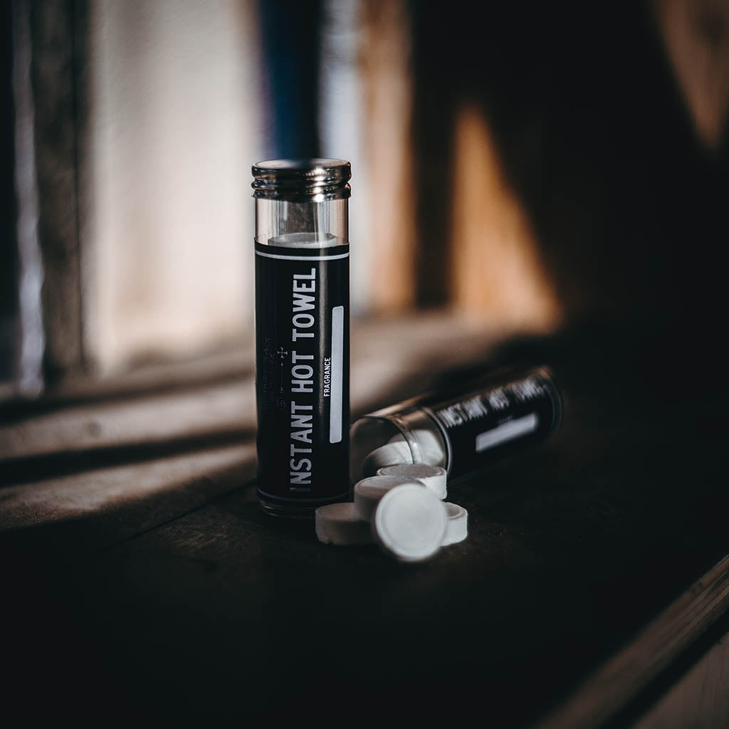 The Holy Black Instant Hot Towel — men's grooming product