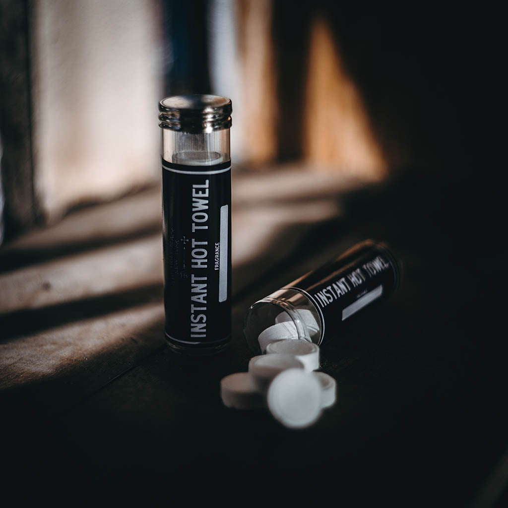The Holy Black Instant Hot Towel — men's grooming product