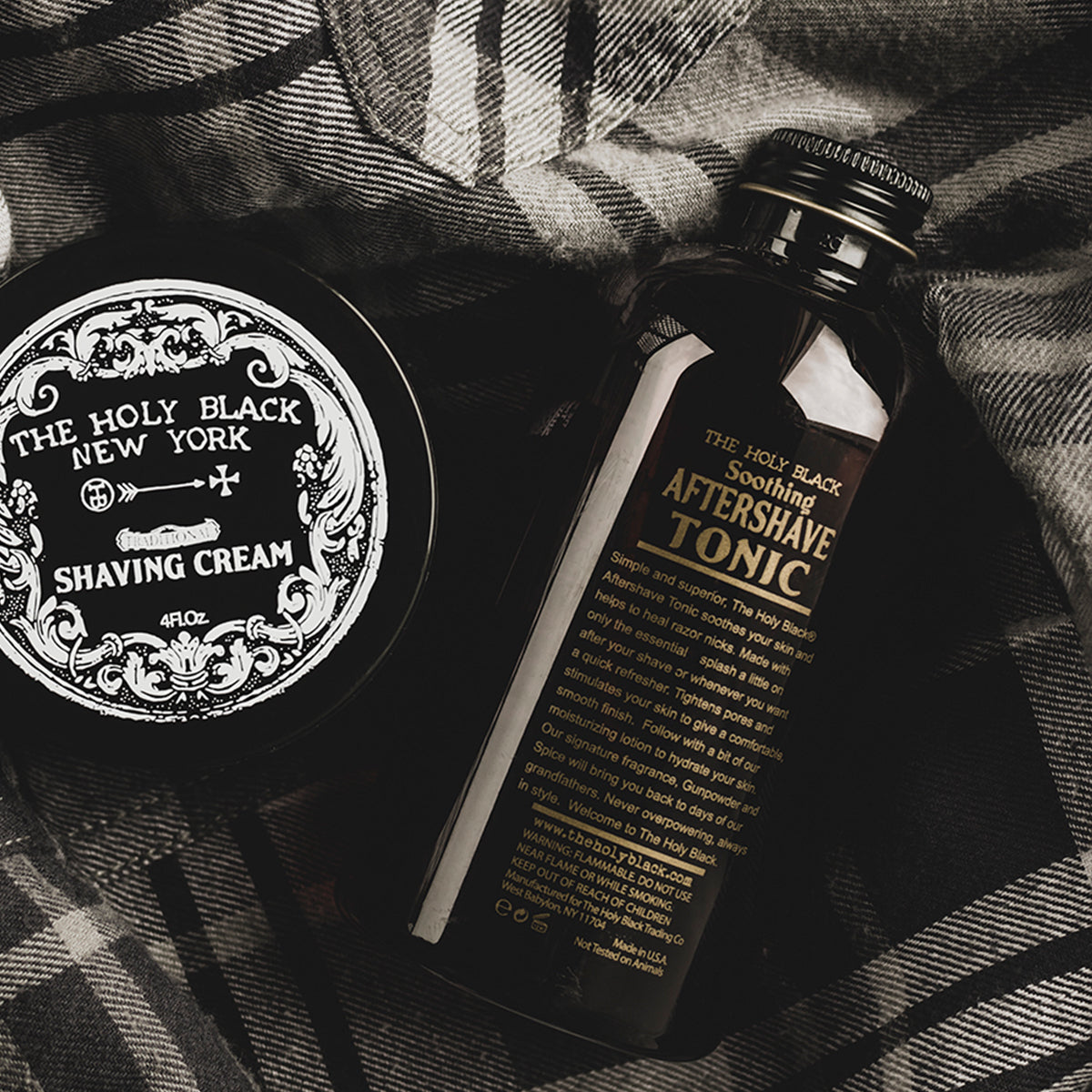 The Holy Black Whisker Whisky Aftershave Tonic — men's post-shave treatment