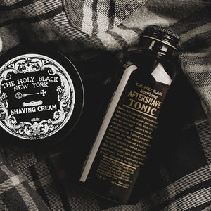 The Holy Black Whisker Whisky Aftershave Tonic — men's post-shave treatment