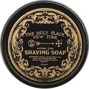 The Holy Black Artisan Line Shaving Soap — small batch shaving soap puck for safety razor