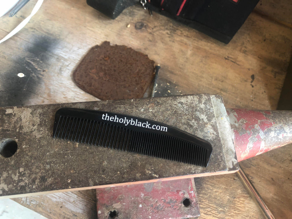 The Holy Black Unbreakable Comb — heavy duty grooming comb for men