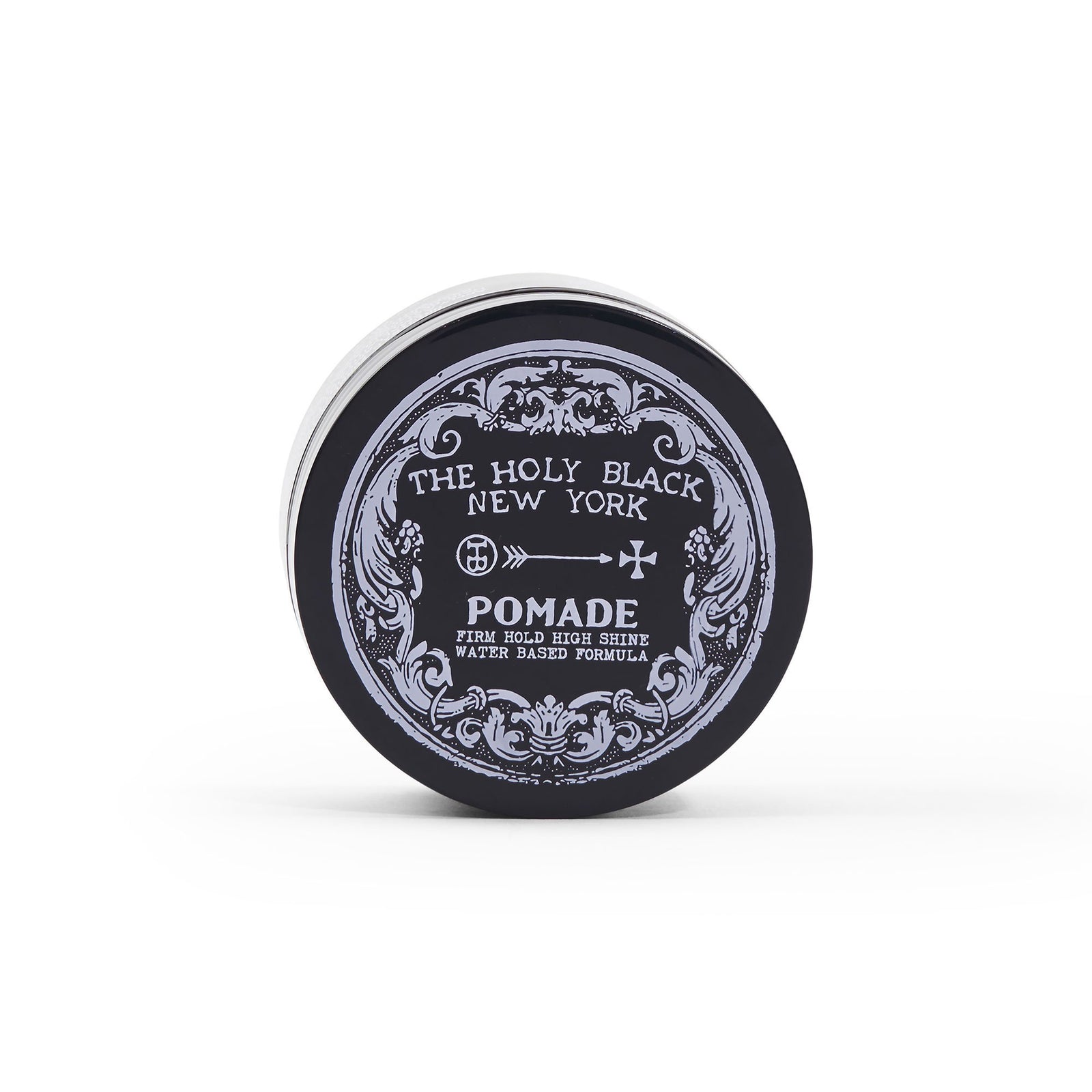 The Holy Black High Shine Original Pomade — men's water-based pomade with high gloss finish