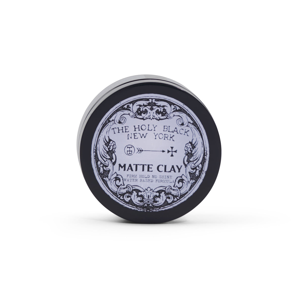 The Holy Black Matte Clay Hair Pomade — men's clay pomade with strong hold and matte finish