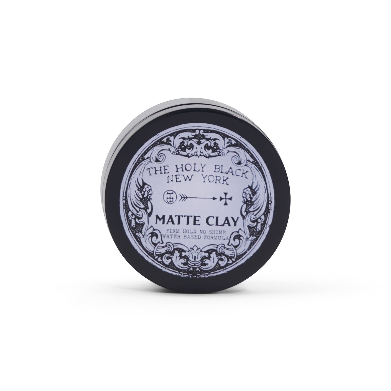 The Holy Black Matte Clay Hair Pomade — men's clay pomade with strong hold and matte finish