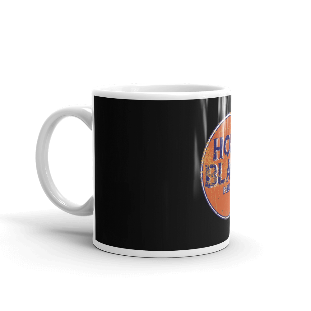 The Holy Black — ceramic mug — in use