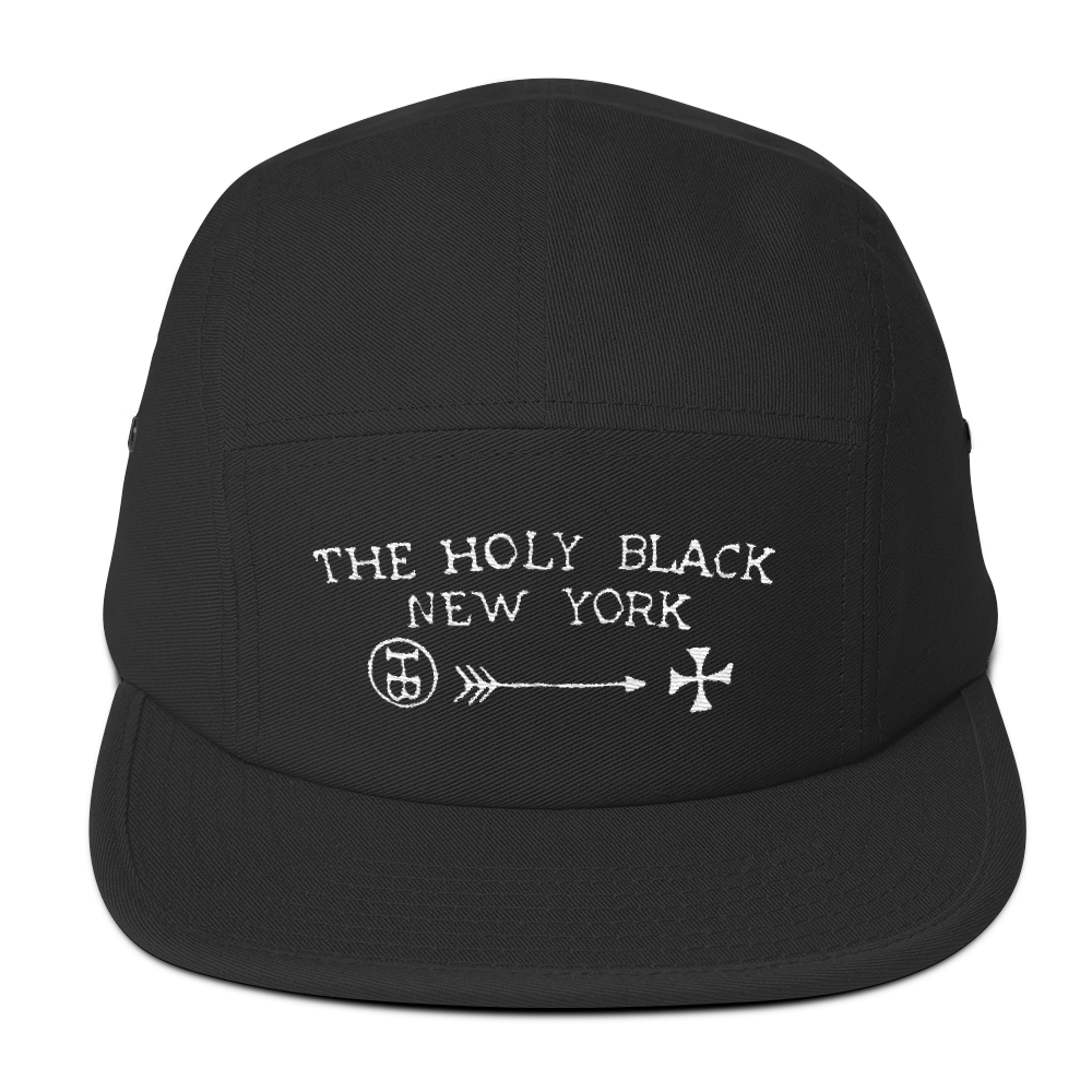 The Holy Black Five Panel Classic — men's grooming product — lifestyle shot