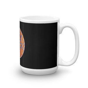 The Holy Black — ceramic mug — close-up detail