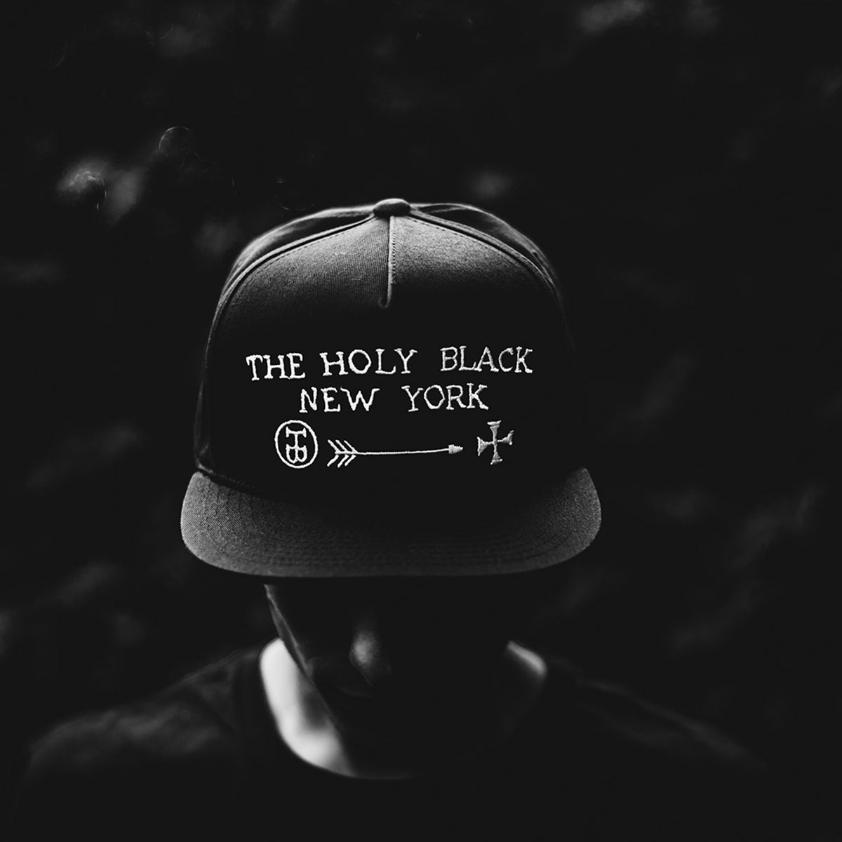 The Holy Black — snapback cap — lifestyle shot