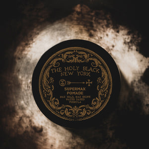 The Holy Black Supermax Pomade — strong hold pomade for thick or coarse hair